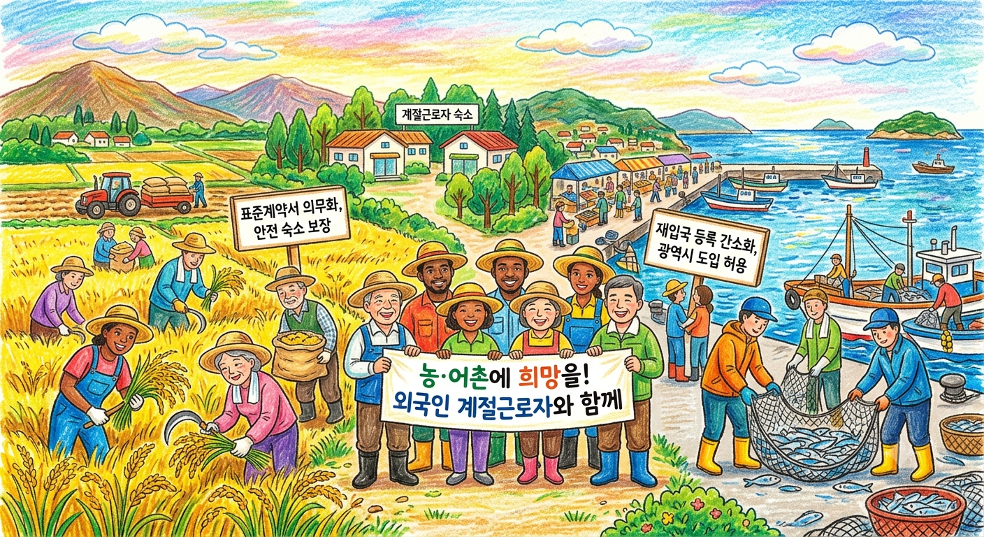 "농·어촌 인력난 숨통 튼다" 법무부, 하반기 외국인 계절근로자 1.6만 명 추가 투입…올해 총 11만 명 돌파